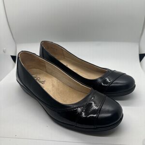 LifeStride Wedge Flats Shoes Women's Size 9 M Ilara Flex Black Velocity 2.0